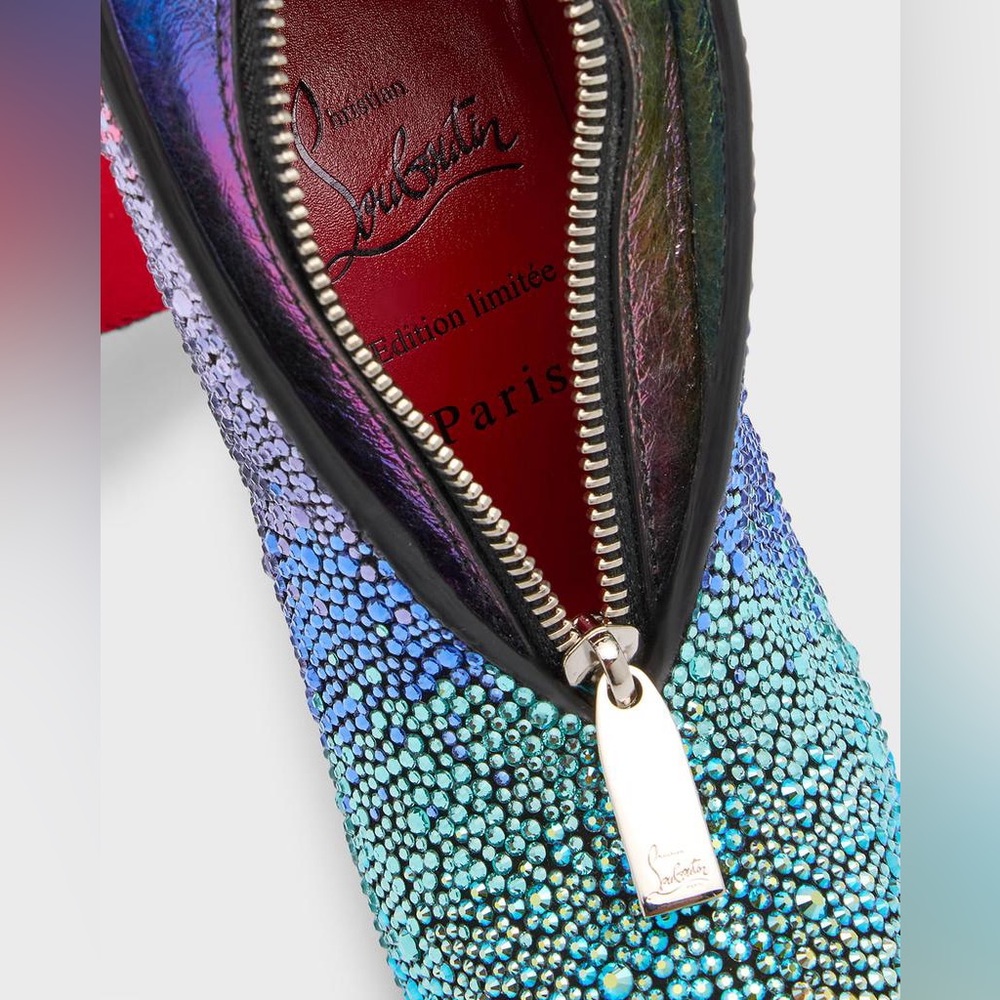 Limited Edition Christian Louboutin A B Charm Rainbow Multi Crystal Strass Bag - Picture 10 of 12